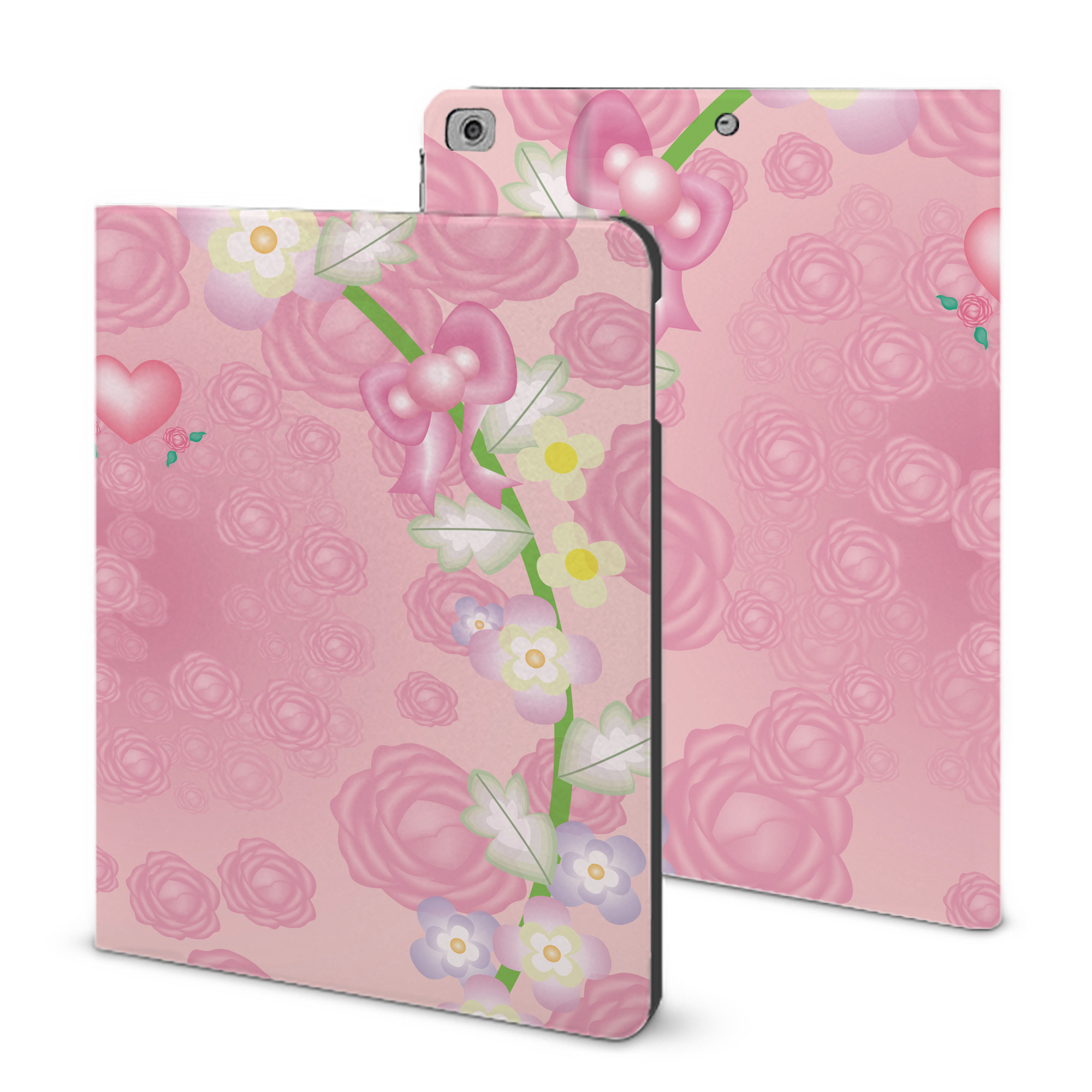 （画像用） Hello Kitty ハローキティ IPad ケース ブック型 PUレザー TPU 耐衝撃 軽量 薄型 ペン収納なし 全面保護 IPad 各モデル対応